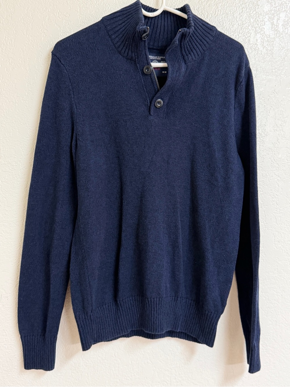 American Eagle Outfitters Navy Zip-Neck Men’s Sweater